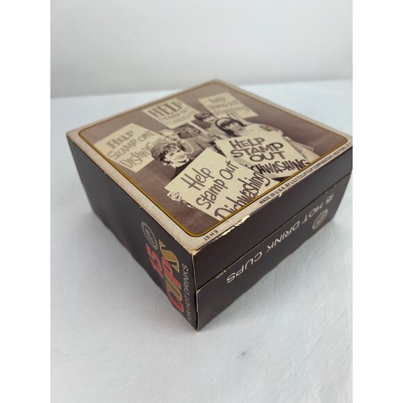 NOS MCM Vintage Lily Tulip 9 Oz Plastic Coated Coffee Paper Cups MOD - Picture 4 of 5